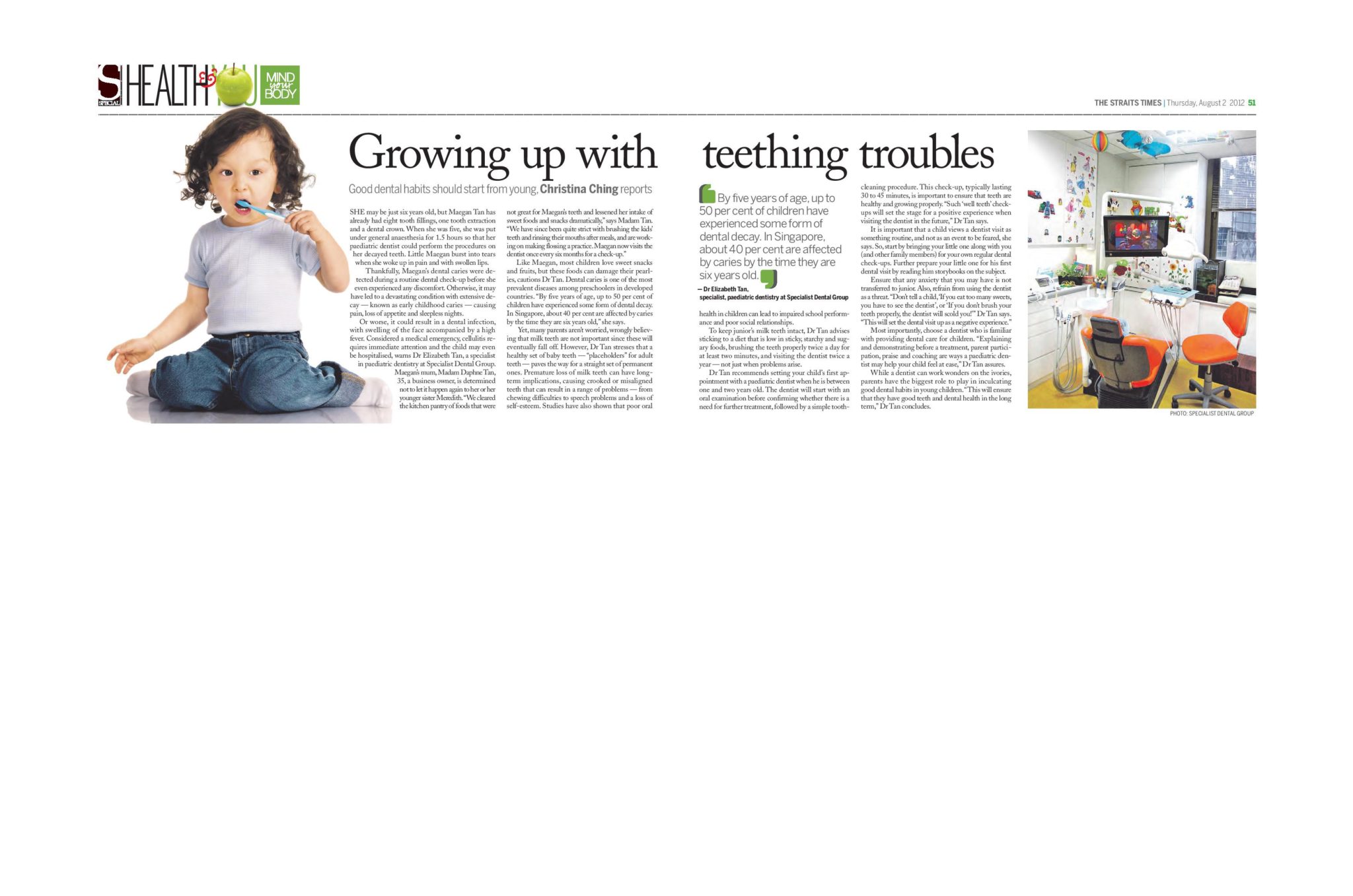 Straits Times, August 2, 2012: Growing up with teething troubles (zh)